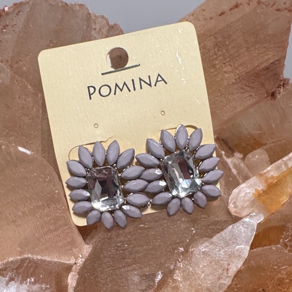 Pomina Floral Crystal Statement Earrings (BR1010/1) - Picture 3 of 5